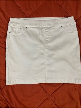 Chico's White Mini Denim Skort